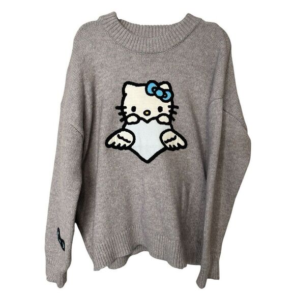Hello Kitty Sweaters - Hello Kitty Forever 21 x Sanrio Angel Gray Sweater Size Medium (Runs Large)